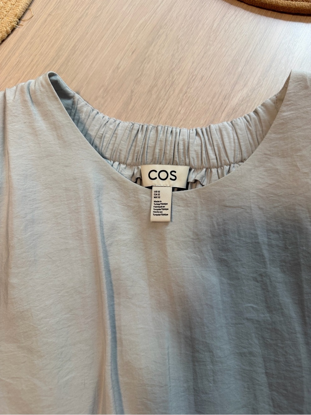 COS Sleeveless Light Gray/Blue Midi Dress - Picture 5 of 7